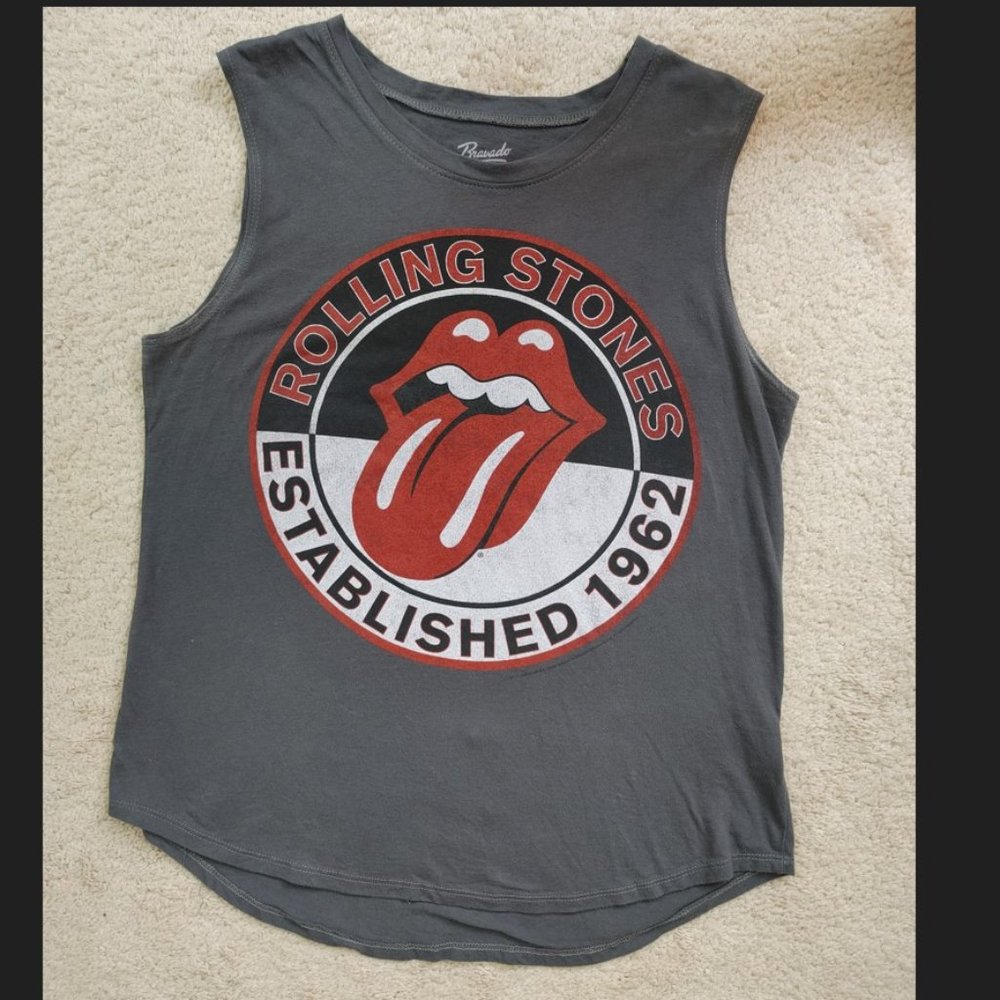 Bravado Distressed Rolling Stones Tank Top - Size Small